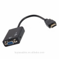 HDMI varón a la hembra del VGA con el adaptador audio 1080P del convertidor del cable video de HD para la PC